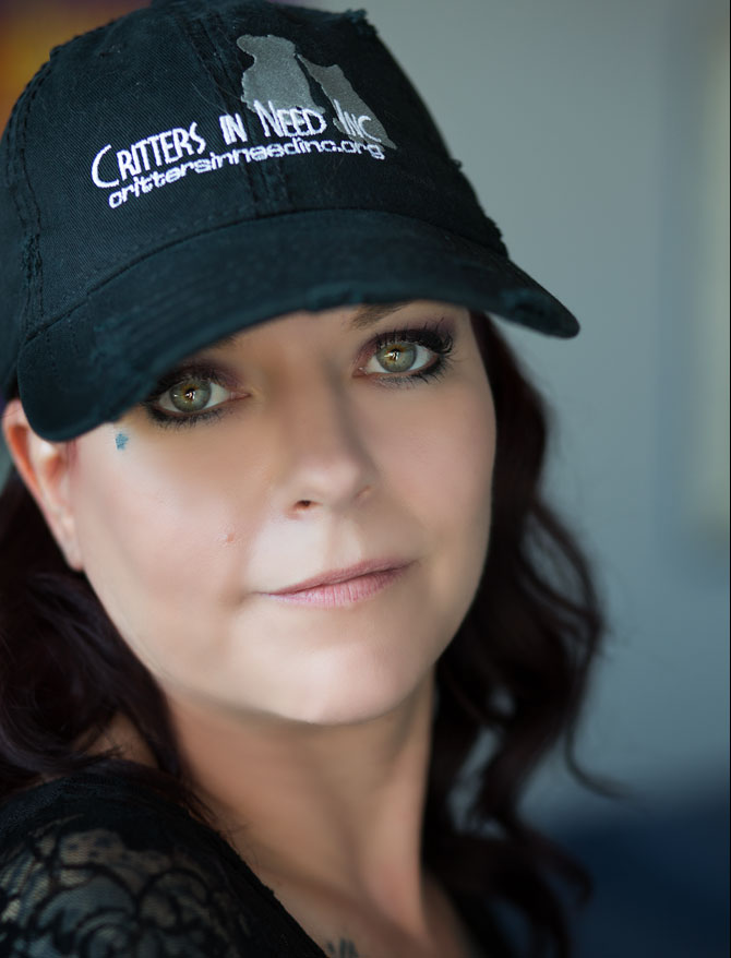 Critters In Need distressed embroidered logo cap